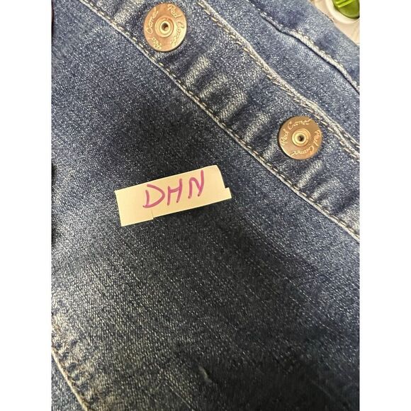 DHN) Red Camel Skirt Women's Size 11 30 Denim Jean Mini Juniors Blue - Picture 7 of 7